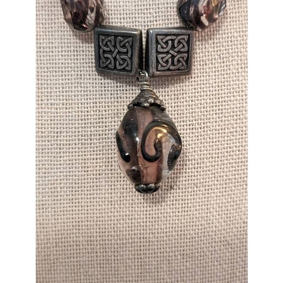 Made with Love Glass & Cat Eye Bead 16" Necklace - Picture 8 of 8